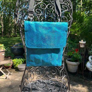 Smateria Teal Crossbody Passport Hip Bag